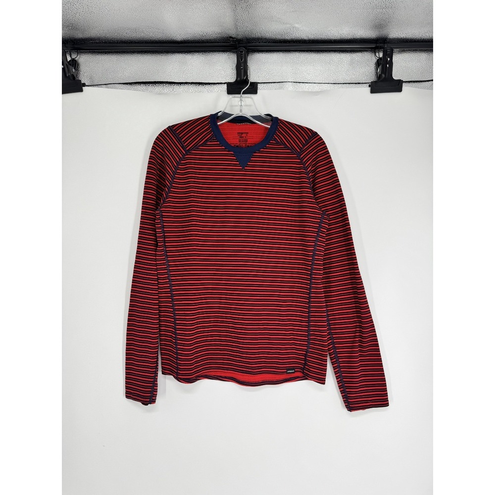Patagonia Capilene 3 Midweight Base Layer Crew Shirt Mens Small Striped Thermal